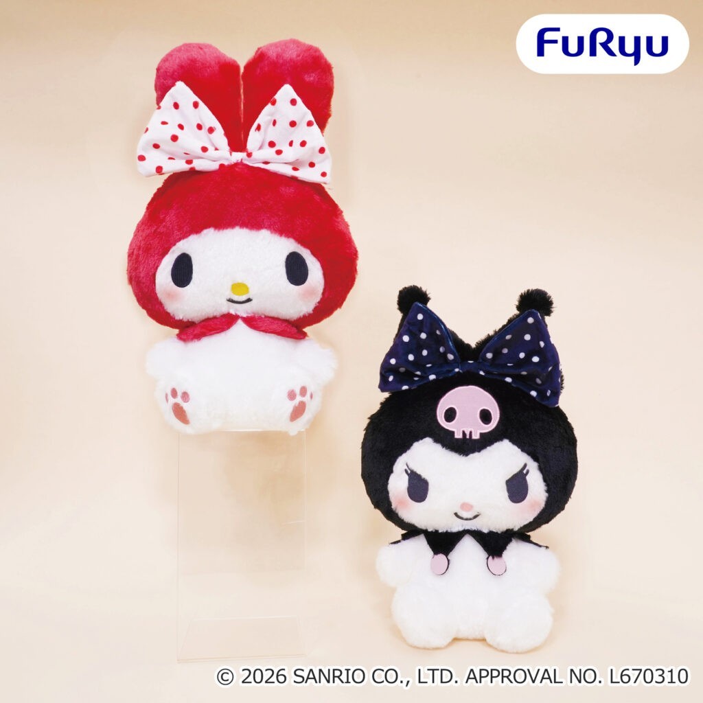My Melody Kuromi Big Ribbon Mimi Musubi BIG Plush ~Dot Ribbon~ Complete Set3