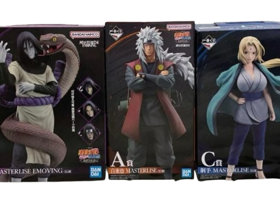 Ichiban Kuji NARUTO Jiraiya Orochimaru Tsunade Figure set MASTERISE New