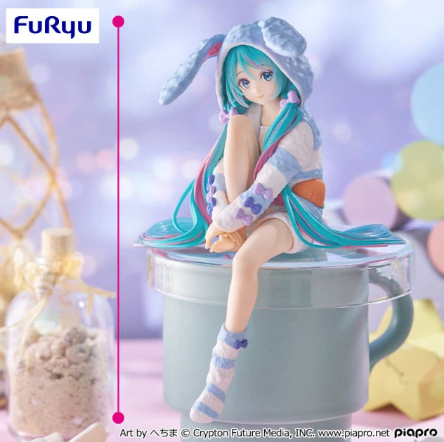 Hatsune Miku Noodle Stopper Figure Usamimi Rabbit Ear Pajama Blue