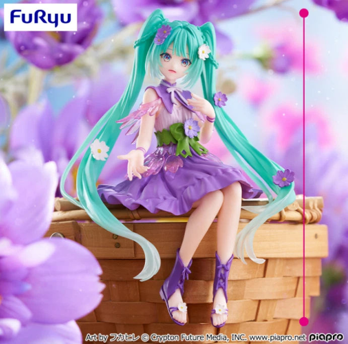 Hatsune Miku Nudor Stopper Figure Flower Fairy - Purple Cosmos