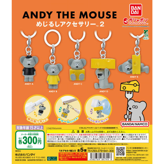 Capsule Toy Complete set Mouse ANDY Mejirushi Accessory 2
