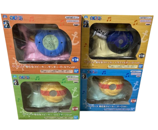 One Piece Transponder snail Speaker Set Luffy Law Zoro Sanji