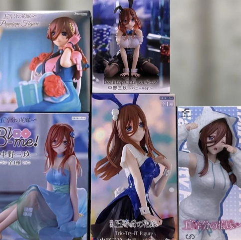 The Quintessential Quintuplets Nakano Miku Figure set pf 5
