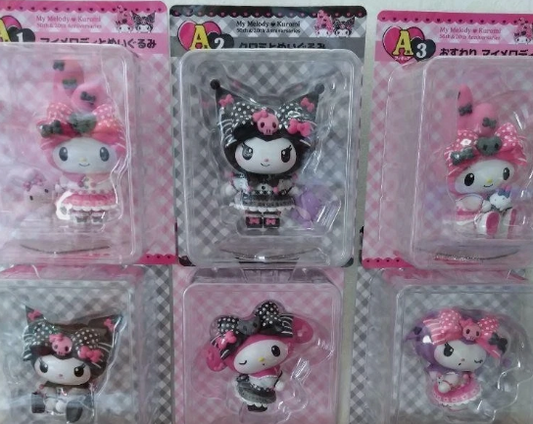 Happy Kuji My Melody Kuromi 50th 20th Anniversaries Figure Complete set
