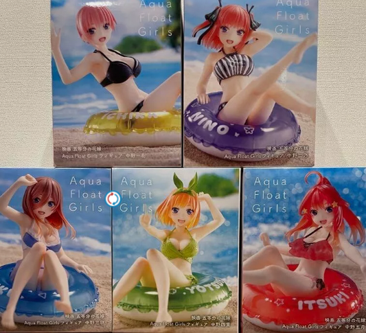 The Quintessential Quintuplets Aqua Float Girls Figure Complete Set