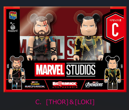 MARVEL STUDIOS / Happy Kuji BE@RBRICK BE@RBRICK 100% Pair set C