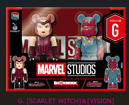 MARVEL STUDIOS / Happy Kuji BE@RBRICK BE@RBRICK 100% Pair set G