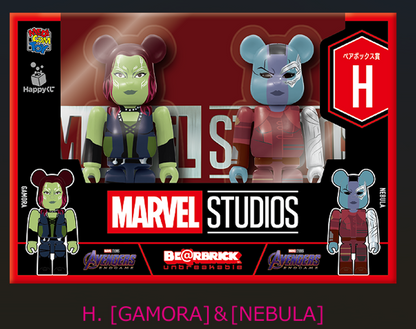 MARVEL STUDIOS / Happy Kuji BE@RBRICK BE@RBRICK 100% Pair set H