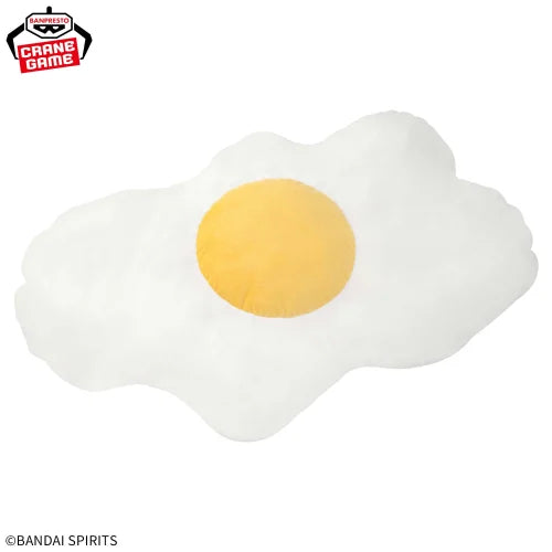Wakudeka Mogu Mogu Plush toy Food Series Fried Egg Medama Yaki 100cm