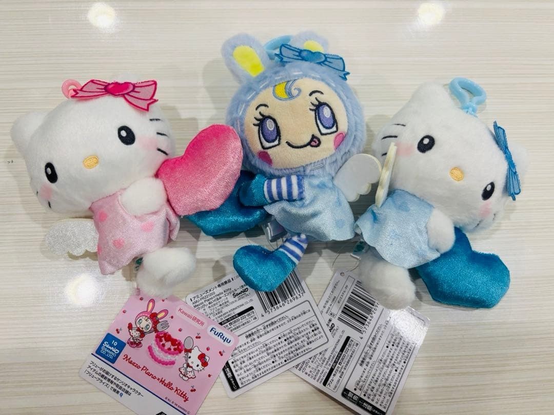 Mezzo Piano×Hello Kitty Clippi Plush Toy ~Angel~ Set of 30