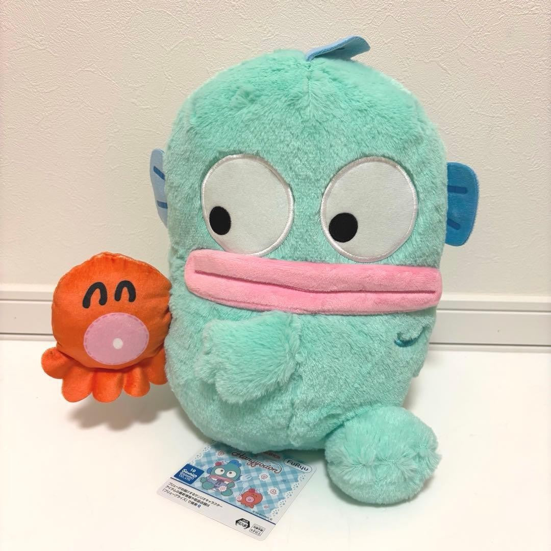 # Sanrio Hangyodon Turning Back Piggyback Pair Plush Toy 30cm Japan New1