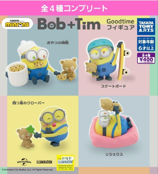 Capsule Toy Complete set minions Bob+Tim Goodtime figure0