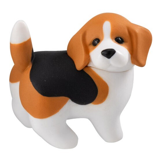 # Capsule toy Beagle dog that shows its rear end0