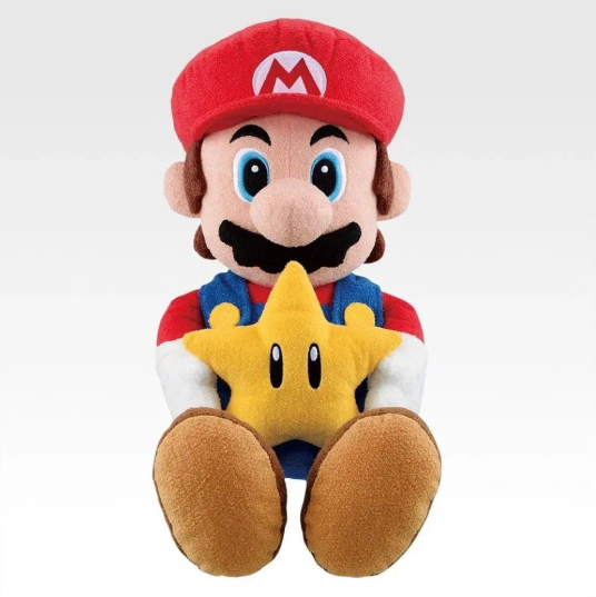 Ichiban Kuji Super Mario Prize A Talking Mario Plush Toy with Superstar0