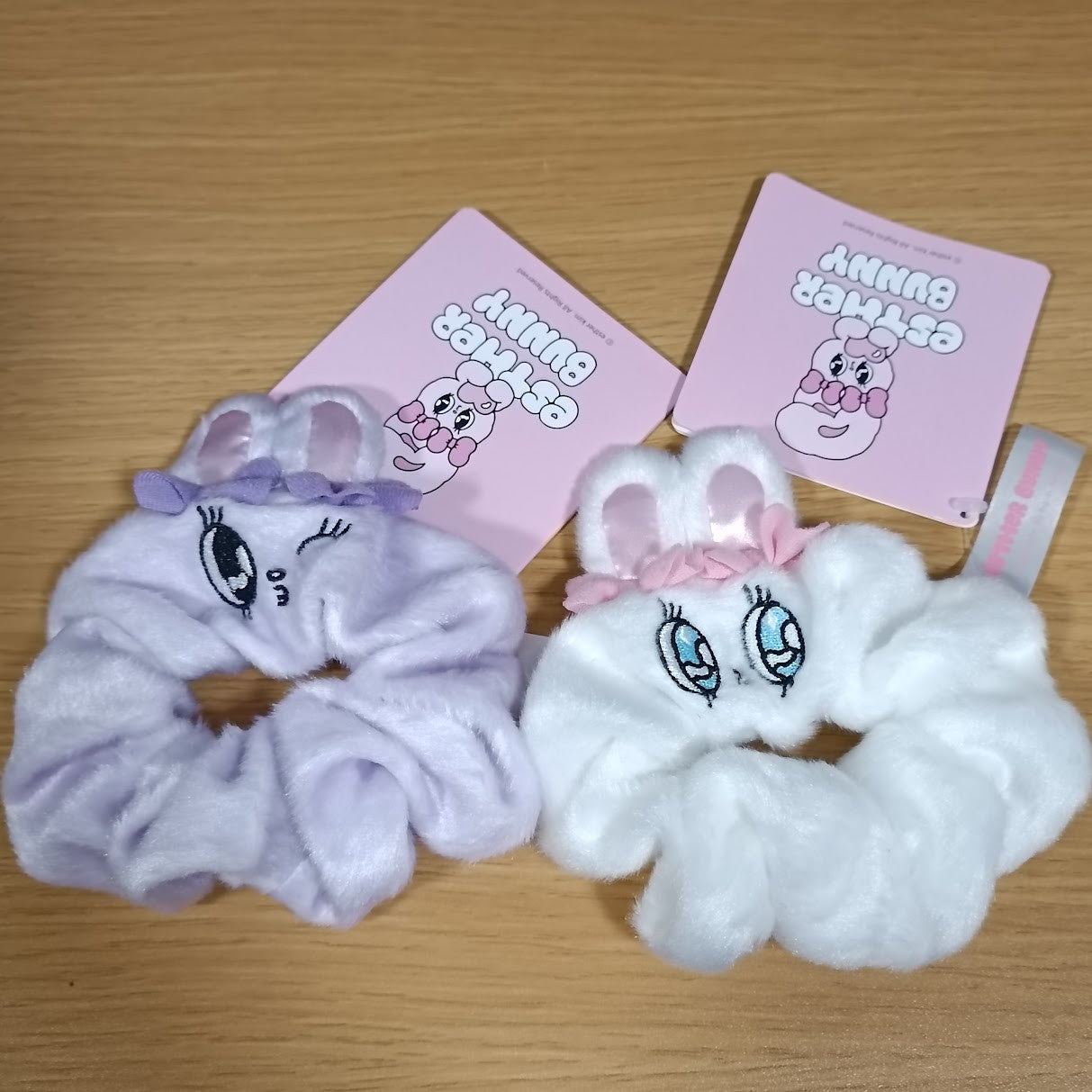 Esther Bunny Scrunchie Hair Tie Set of 2 K42520