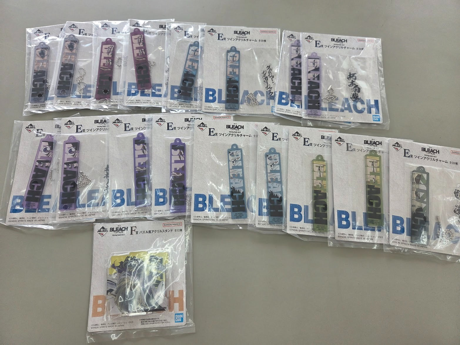 #Ichiban Kuji Bleach Prize E Twin Acrylic Charm Prize F Acrylic Stand Set0