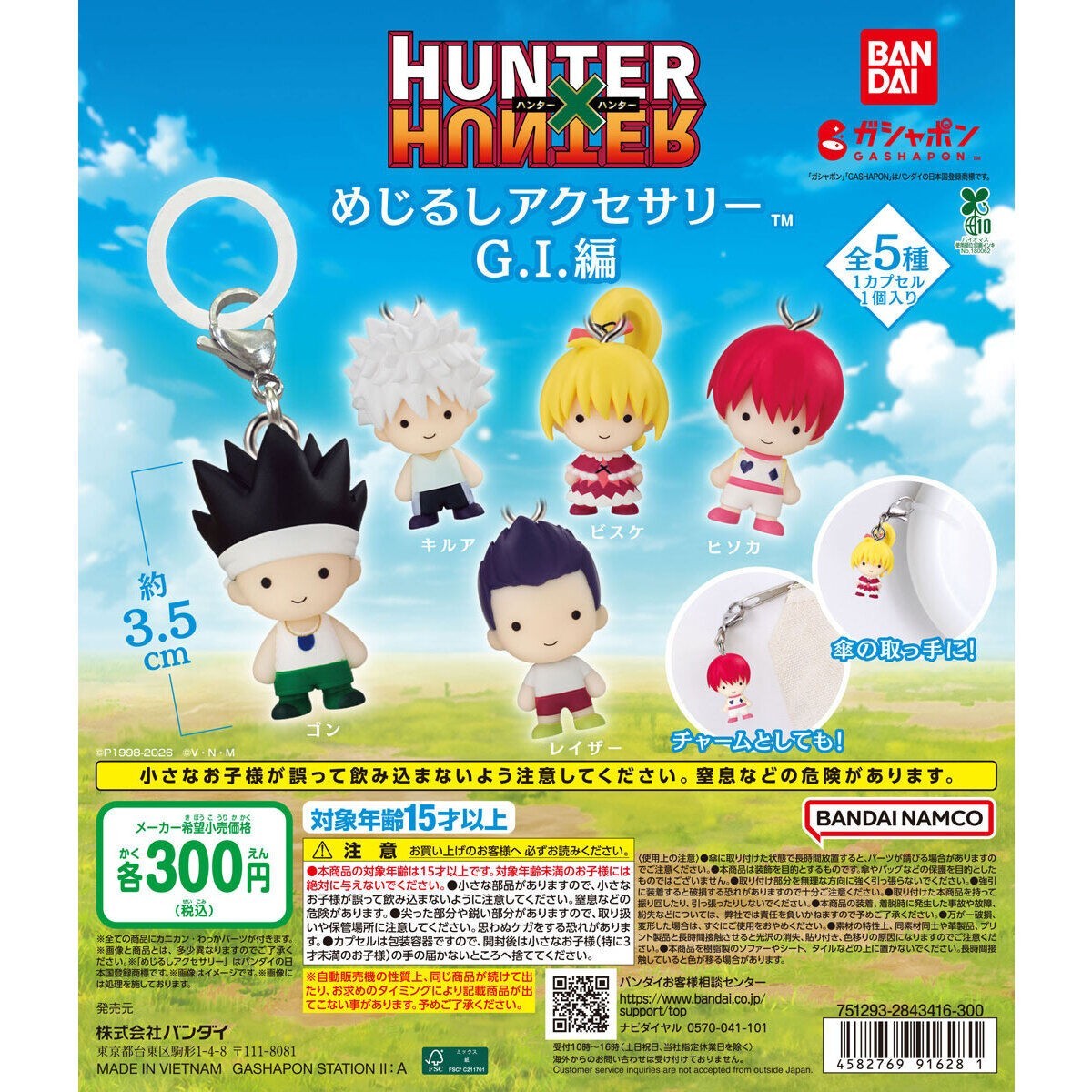 # Capsule Toy HUNTER×HUNTER mejirushi Accessory Hisoka1