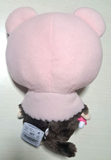# Monchhichi Bear Cape BIG Plush Toy Pink1