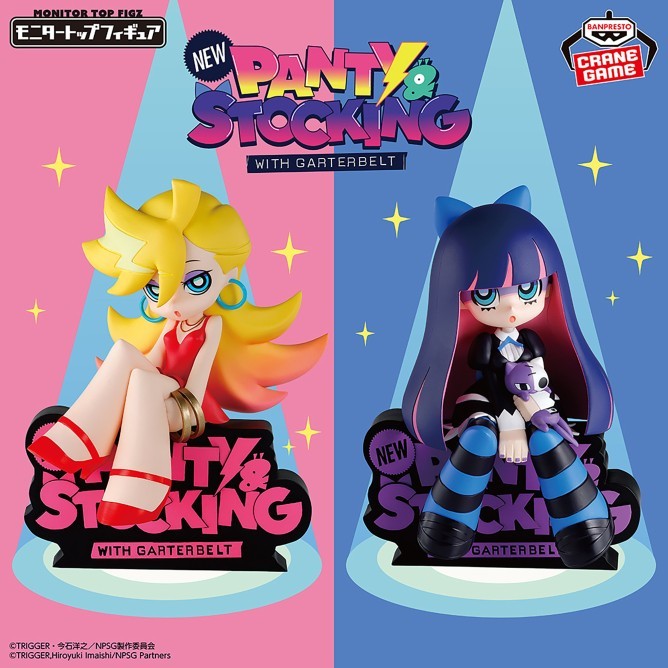 # Monitor Top Figures Panty & Stocking 12cm Set of 2 New Japan0