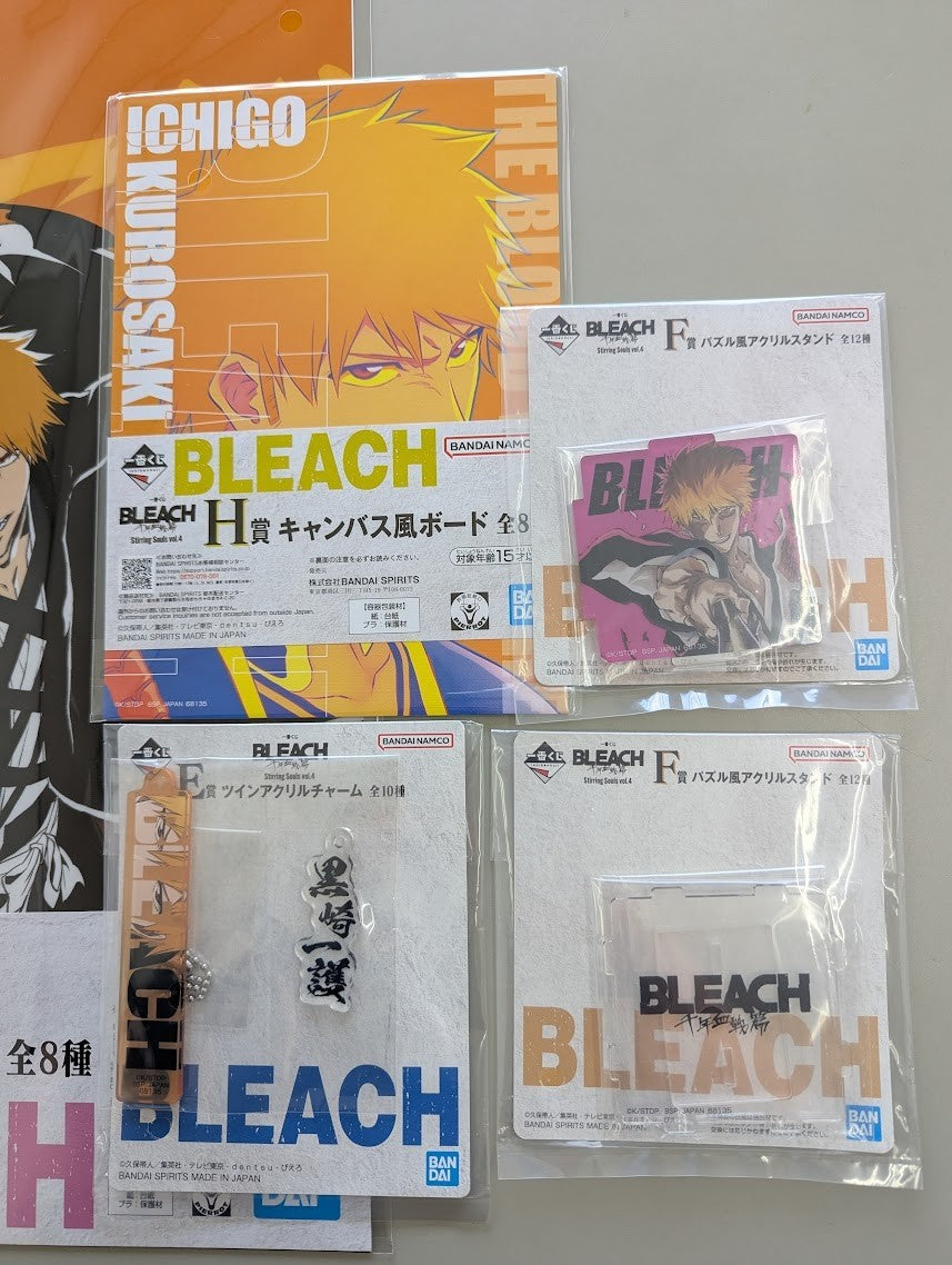 Ichiban Kuji BLEACH Clear Poster Acrylic Stand Ichigo Kurosaki Set of 51