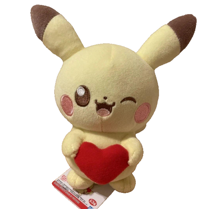 # PokePeace Plush Toy Mellow Heart Pikachu 17cm0