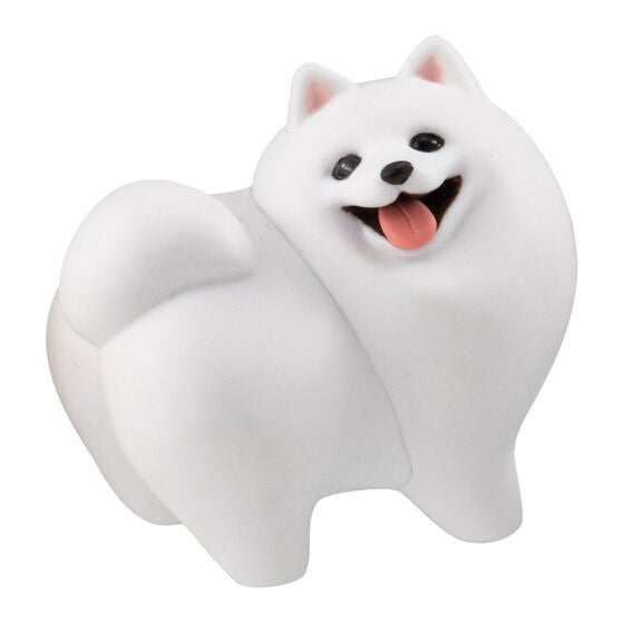 # Capsule toy Samoyed dog that shows its rear end0