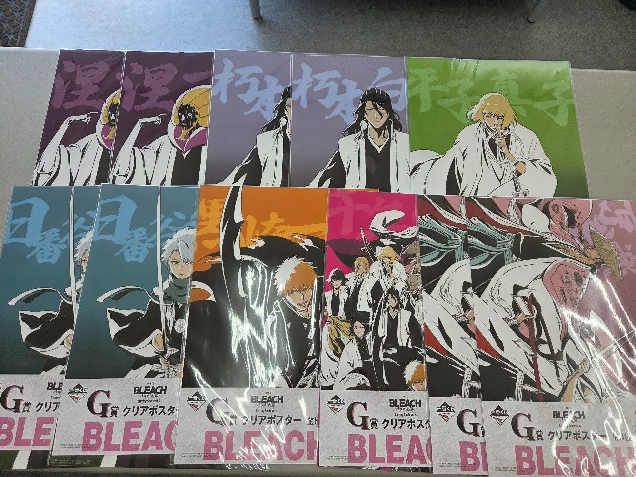 # Ichiban Kuji BLEACH G Prize Clear Poster Ichigo Kuchiki Toshiro Set of 110