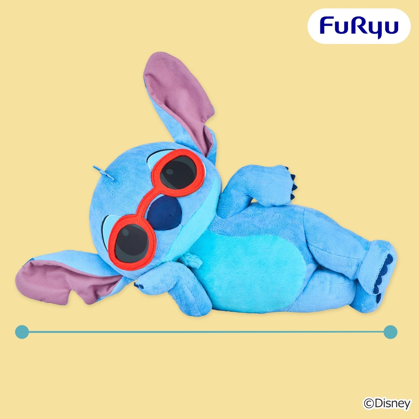 Disney Stitch Nesoberi Super Big Plush Toy with Sunglasses 52cm0