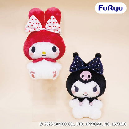 My Melody Kuromi Big Ribbon Mimi Musubi BIG Plush ~Dot Ribbon~ Complete Set3