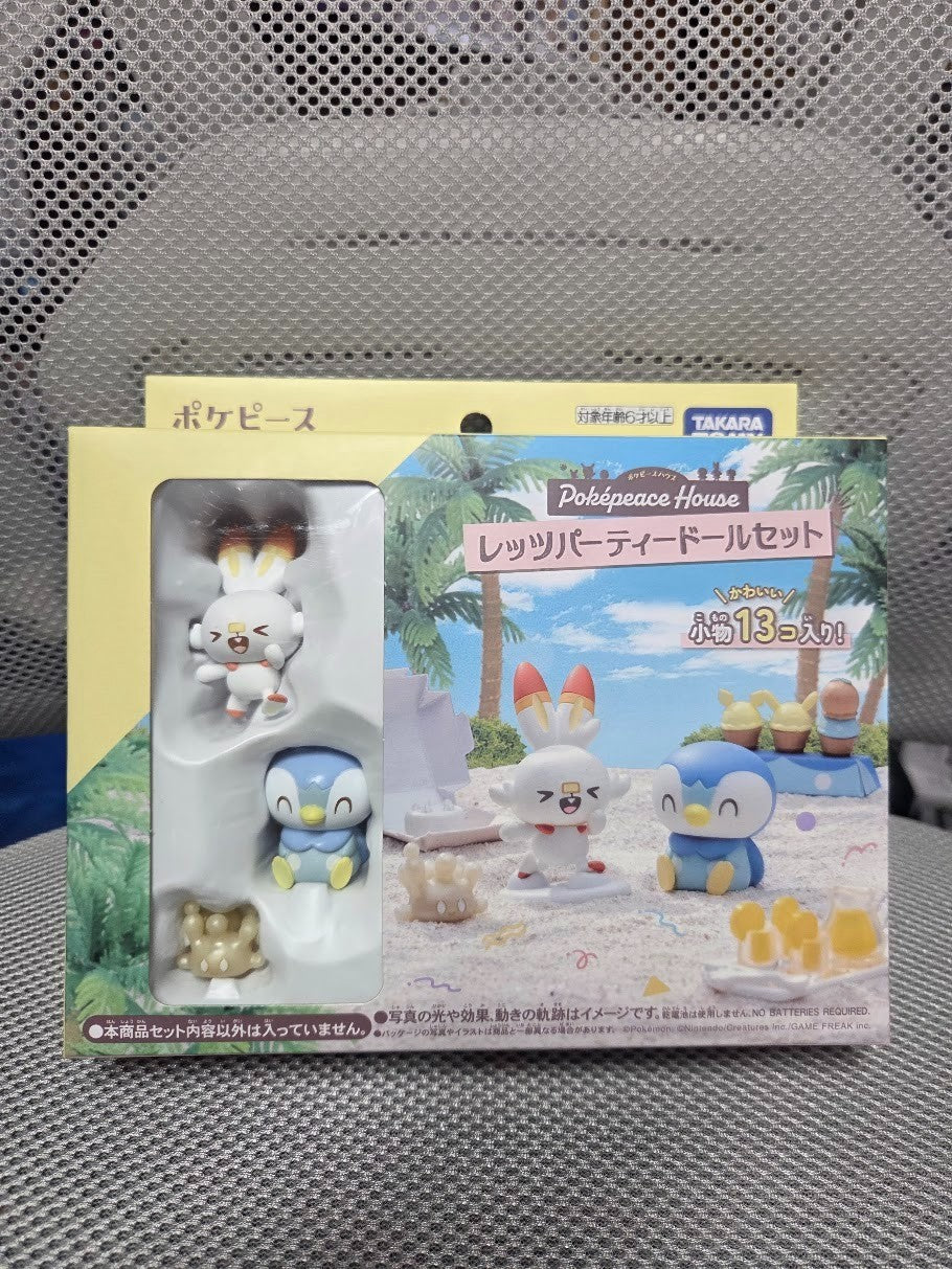 # pokemon Pokepeace Let's Party Doll Set Pochacco & Scorbunny0