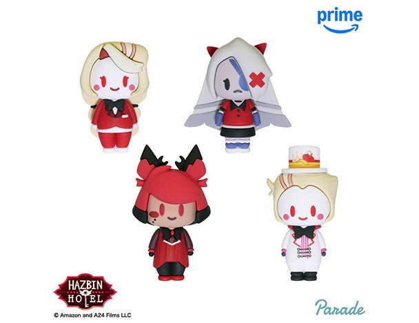 Welcome to Hazbin Hotel Rubber Figures Husk & Vox Set of 2 Round One Limited1