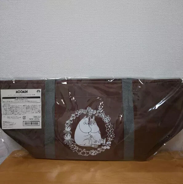 Moomin Cool shopping bag with pocket Brown New 38cm0