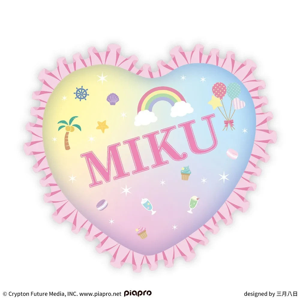 # Hatsune Miku Fuwapuchi Platinum Zakka Heart shaped Cushion1
