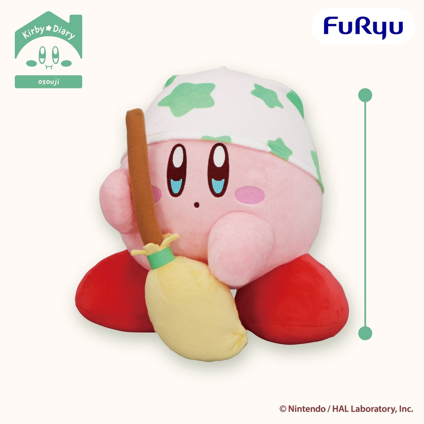 Kirby Diary Osouji BIG Plush Toy Clean 29cm New Japan Furyu0