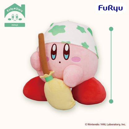 Kirby Diary Osouji BIG Plush Toy Clean 29cm New Japan Furyu0