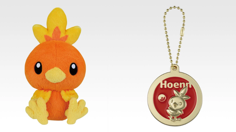 # Ichiban Kuji Pokemon 30th Anniversary Plush Metal Charm Set of 2 Torchic0