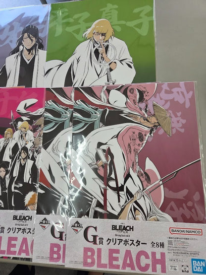 # Ichiban Kuji BLEACH G Prize Clear Poster Ichigo Kuchiki Toshiro Set of 113