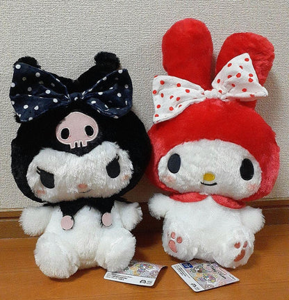 My Melody Kuromi Big Ribbon Mimi Musubi BIG Plush ~Dot Ribbon~ Complete Set0