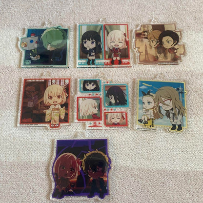 Ichiban Kuji Licorice Recoil Prize H Acrylic Charm 7sets H prize Japan New0