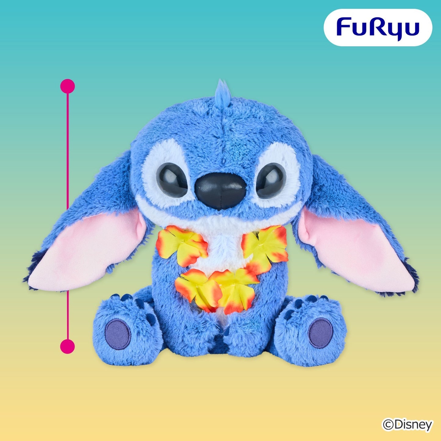 Disney Stitch floppy-eared BIG plush toy prize item 30cm new Japan0