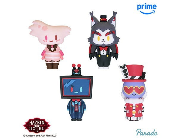 Welcome to Hazbin Hotel Rubber Figures Husk & Vox Set of 2 Round One Limited2