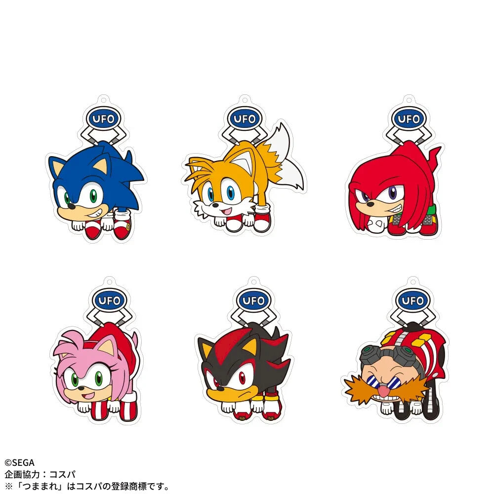 Sonic the Hedgehog UFO Tsumagare Clear Key Chain Sonic1