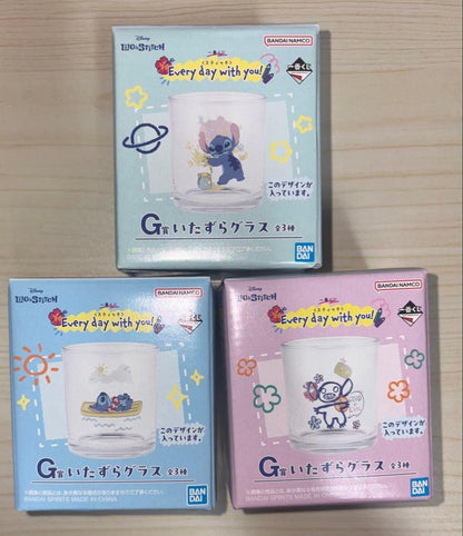 # Ichiban Kuji Stitch Prize G Glass Set of 3 Complete Set2