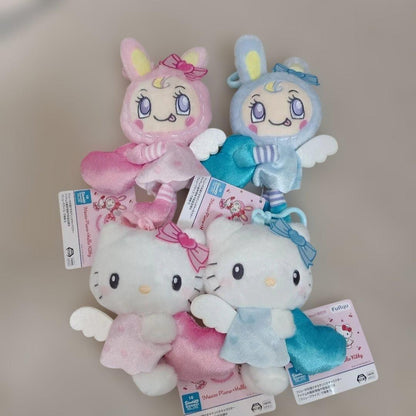 Mezzo Piano×Hello Kitty Clippi Plush Toy ~Angel~ Complete Set0