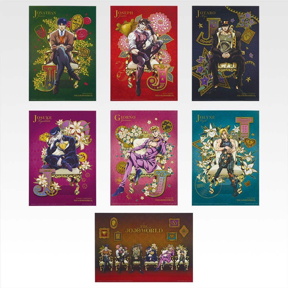 Ichiban Kuji JoJo Clear Poster Set of 5 K42391