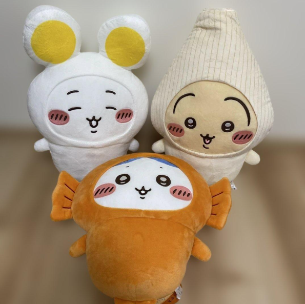# Chiikawa Curry Companions BIG Plush Toy  Rabbit usagi hachiware set of 3 Japan2