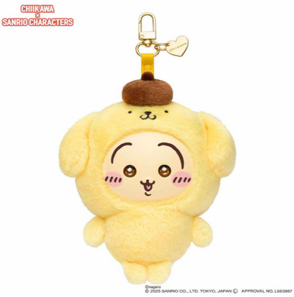 # Chiikawa x Sanrio Characters Kiramekko Mascot Rabbit Pompompurin0