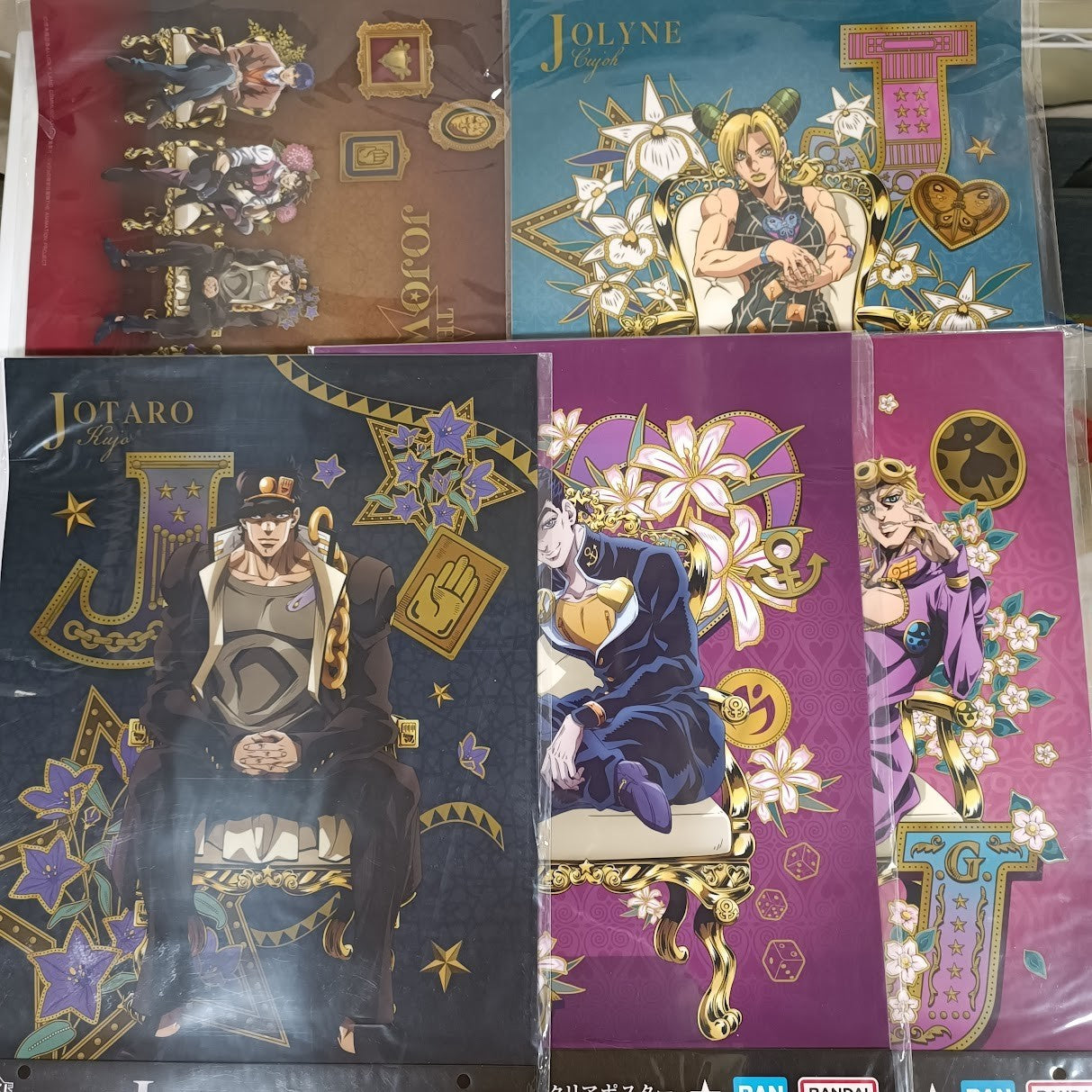 Ichiban Kuji JoJo Clear Poster Set of 5 K42390