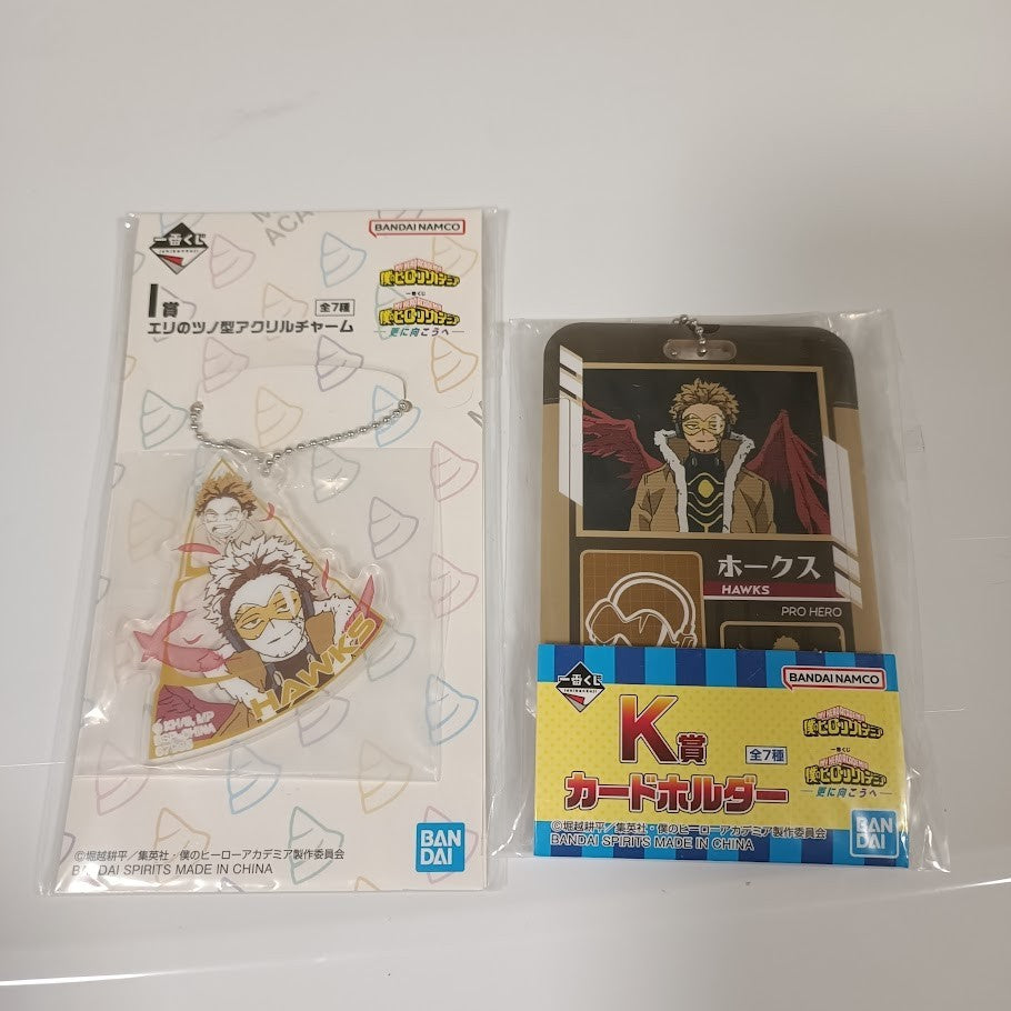 Ichiban Kuji My Hero Academia Hawks Card Holder Acrylic Charm Set of 2 K42010