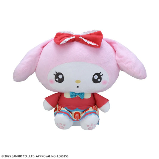 Sanrio Yurukawa Characters L Plush toy My Melody ANNIVERSARY PARTY 34×20×28cm
